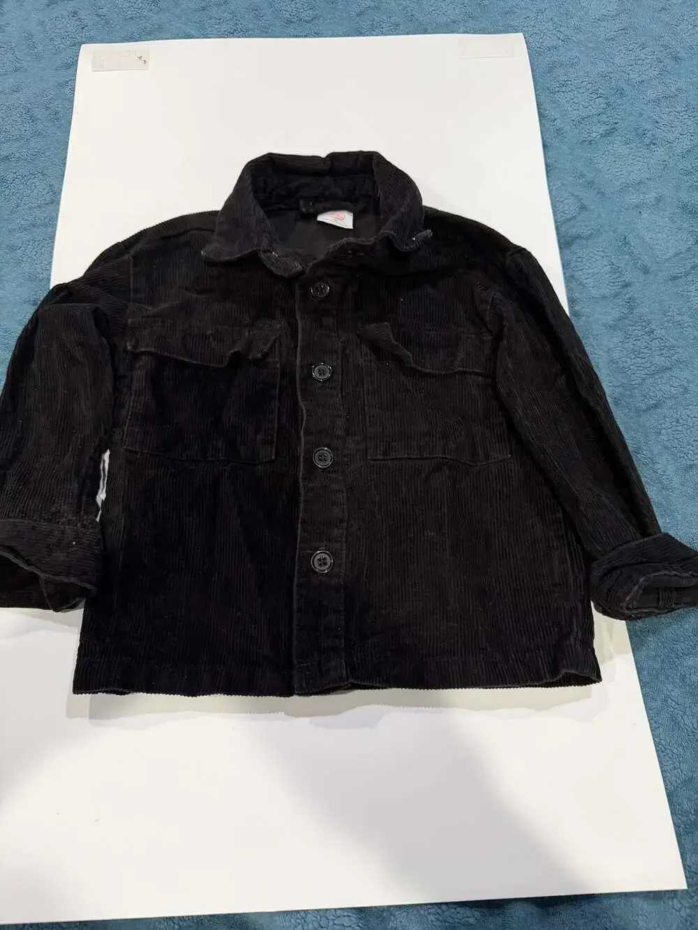 Wonder Nation Toddler Boys Black Corduroy Button-Down Shirt Jacket
